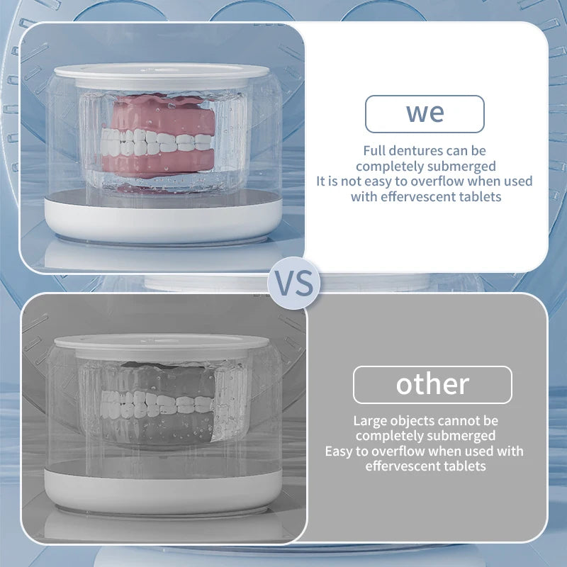 50KHZ Ultrasonic Braces Cleaning Machine USB Rechargeable Multi-Function Invisible Retainer Denture Machine Jewelry High Frequen
