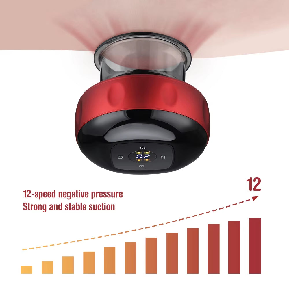 Smart Cupping Therapy Massager with Red Light Therapy for Circulation Chinese Anti-Cellulite Vacuum Cupping Massage Suction Cups